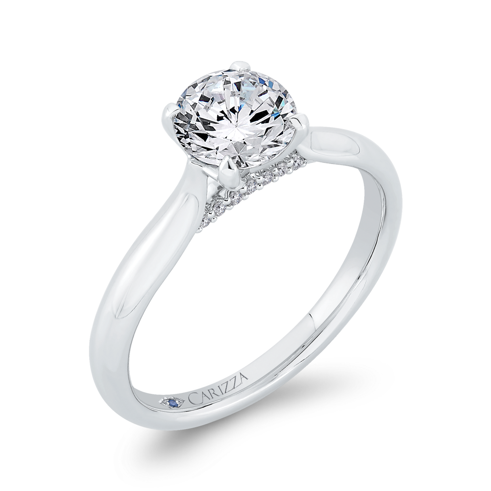 Diamond Engagement Ring in 14K White Gold (Semi-Mount)