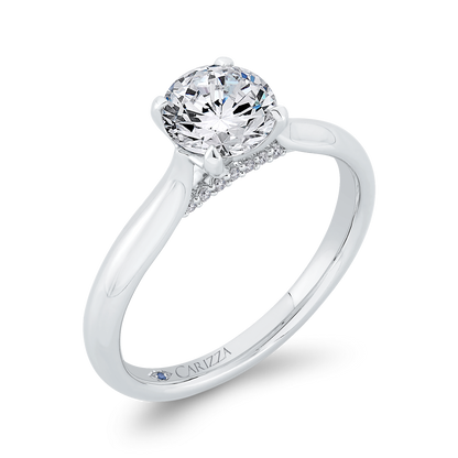 Diamond Engagement Ring in 14K White Gold (Semi-Mount)