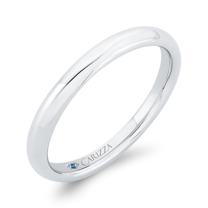 Plain Wedding Band in 14K White Gold