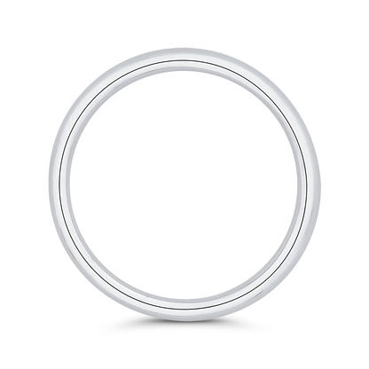 Plain Wedding Band in 14K White Gold