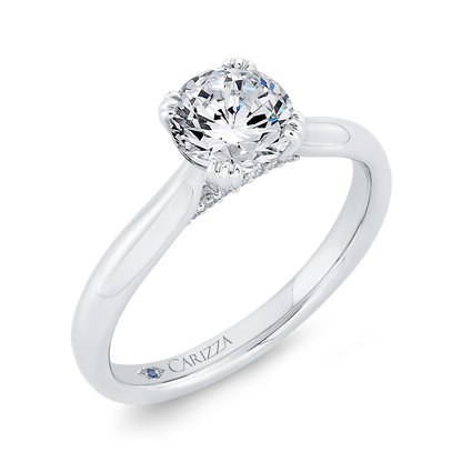 Diamond Engagement Ring in 14K White Gold (Semi-Mount)