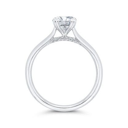 Diamond Engagement Ring in 14K White Gold (Semi-Mount)