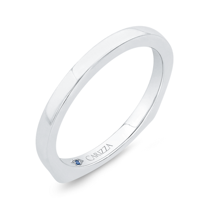 Plain Wedding Band in 14K White Gold