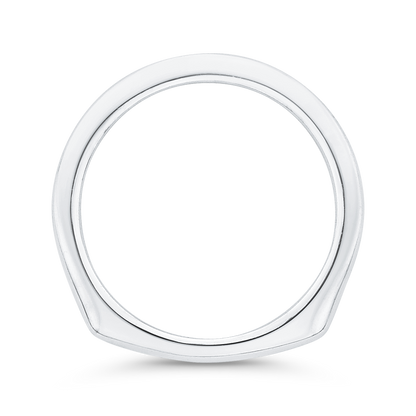 Plain Wedding Band in 14K White Gold