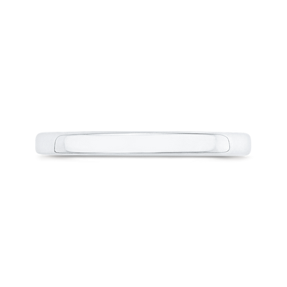 Plain Wedding Band in 14K White Gold