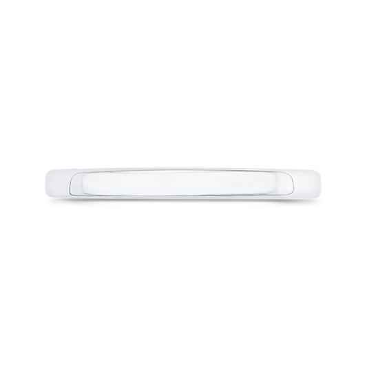 Plain Wedding Band in 14K White Gold