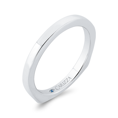 Plain Wedding Band in 14K White Gold
