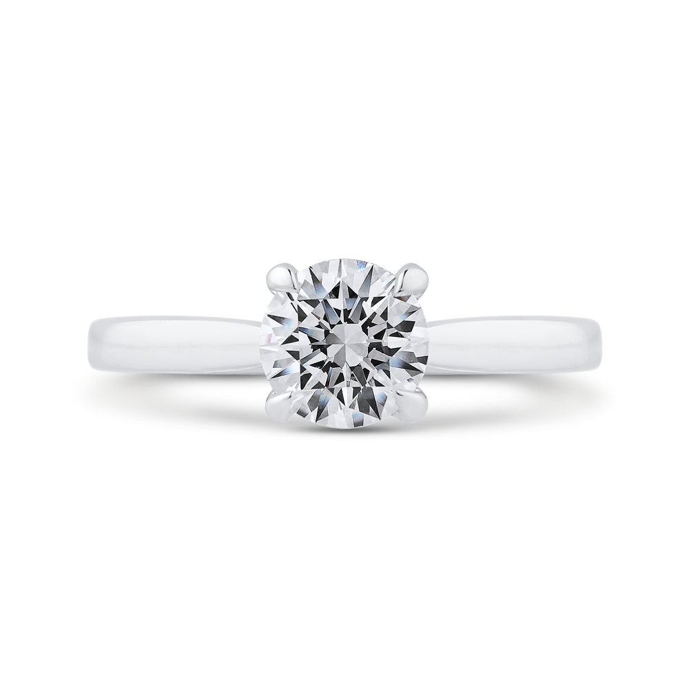 Euro Shank Diamond Engagement Ring in 14K White Gold (Semi-Mount)