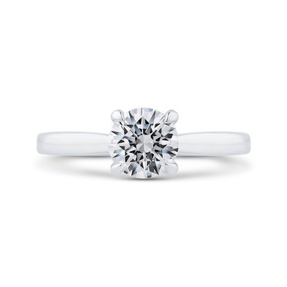 Euro Shank Diamond Engagement Ring in 14K White Gold (Semi-Mount)