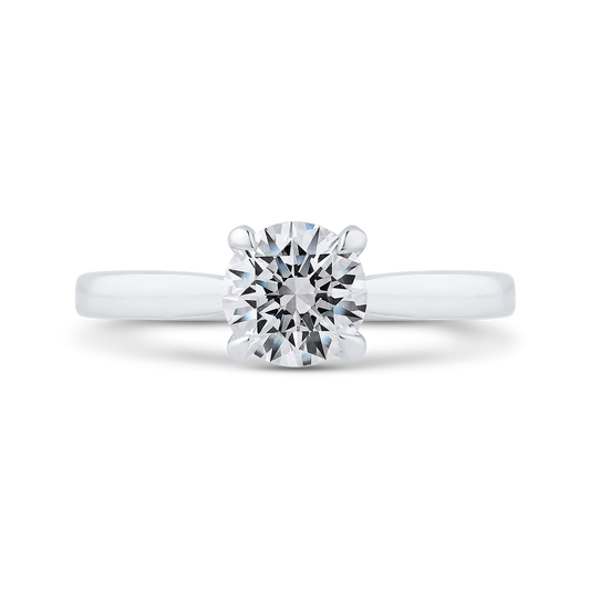 Euro Shank Diamond Engagement Ring in 14K White Gold (Semi-Mount)