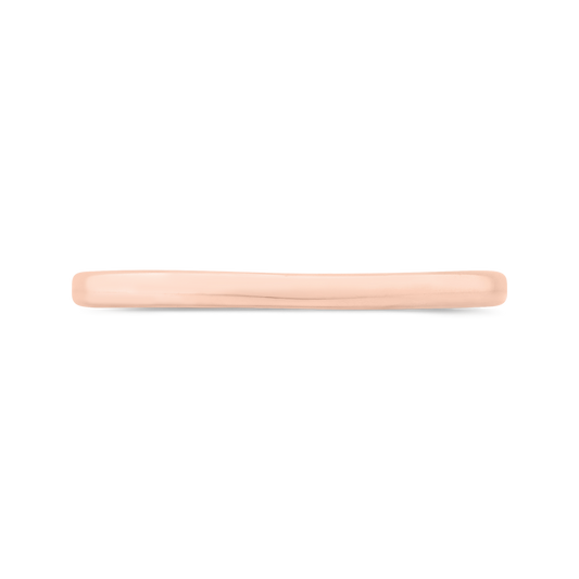 Plain Wedding Band in 14K Rose Gold