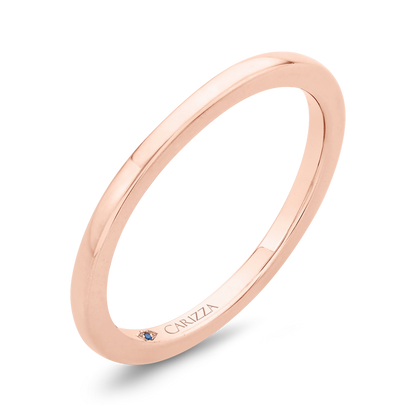 Plain Wedding Band in 14K Rose Gold