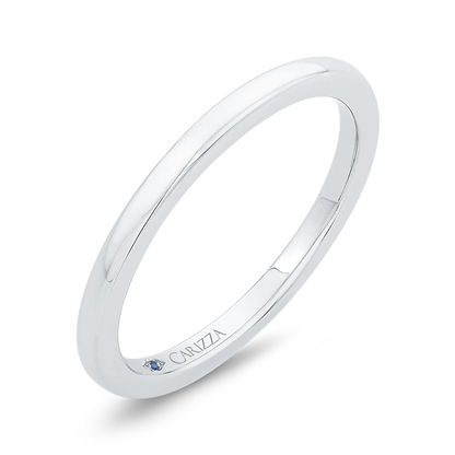 Plain Wedding Band in 14K White Gold