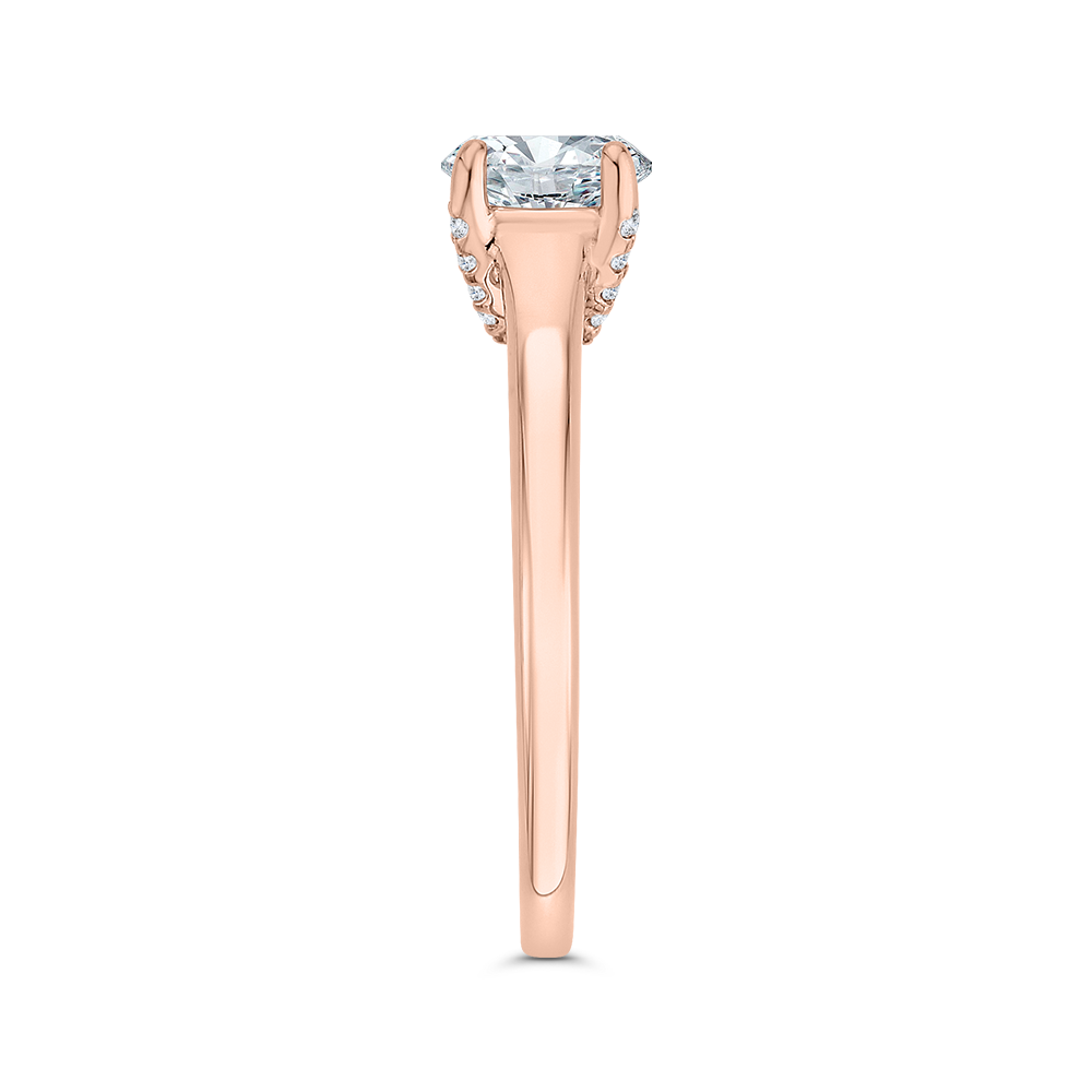 Diamond Engagement Ring in 14K Rose Gold (Semi-Mount)