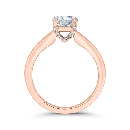 Diamond Engagement Ring in 14K Rose Gold (Semi-Mount)