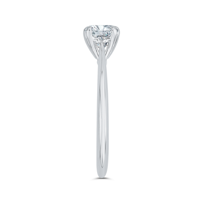 Solitaire Engagement Ring in 14K White Gold (Semi-Mount)