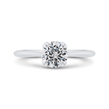 Solitaire Engagement Ring in 14K White Gold (Semi-Mount)