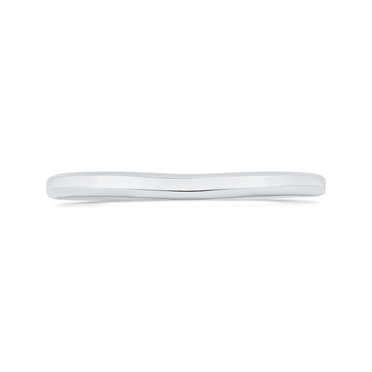 Plain Wedding Band in 14K White Gold