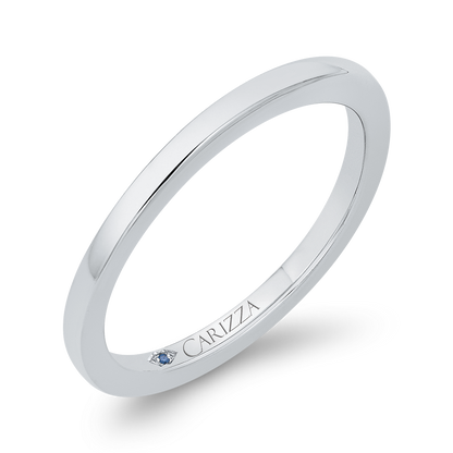 Plain Wedding Band in 14K White Gold