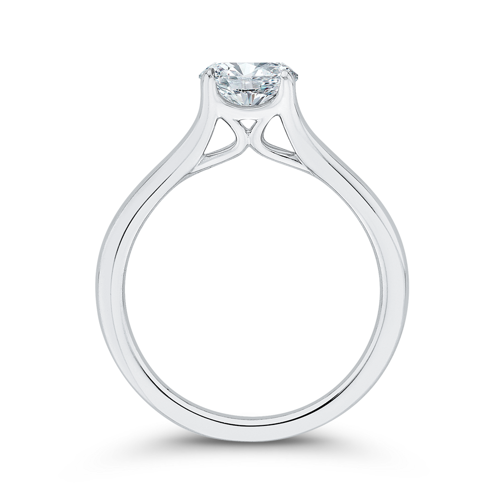 Solitaire Engagement Ring in 14K White Gold (Semi-Mount)