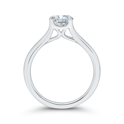 Solitaire Engagement Ring in 14K White Gold (Semi-Mount)