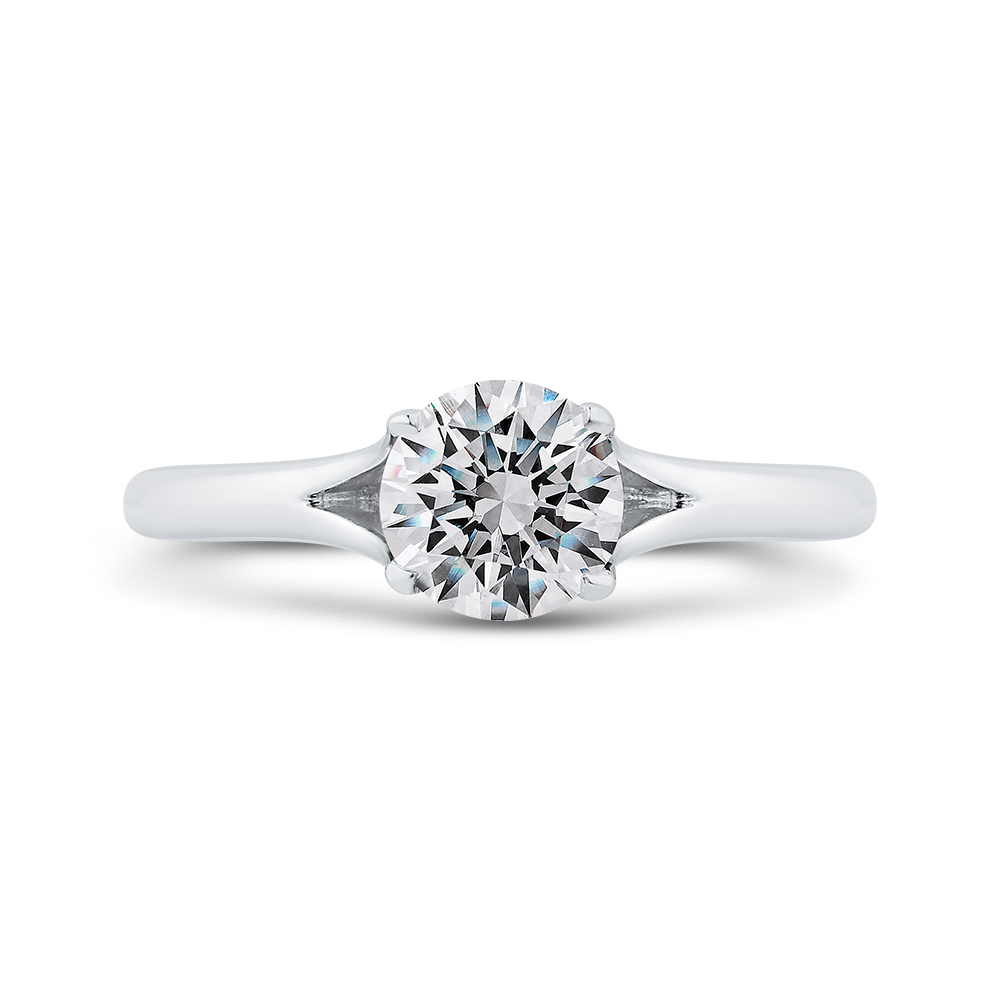 Solitaire Engagement Ring in 14K White Gold (Semi-Mount)