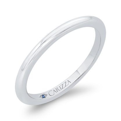 Plain Wedding Band in 14K White Gold
