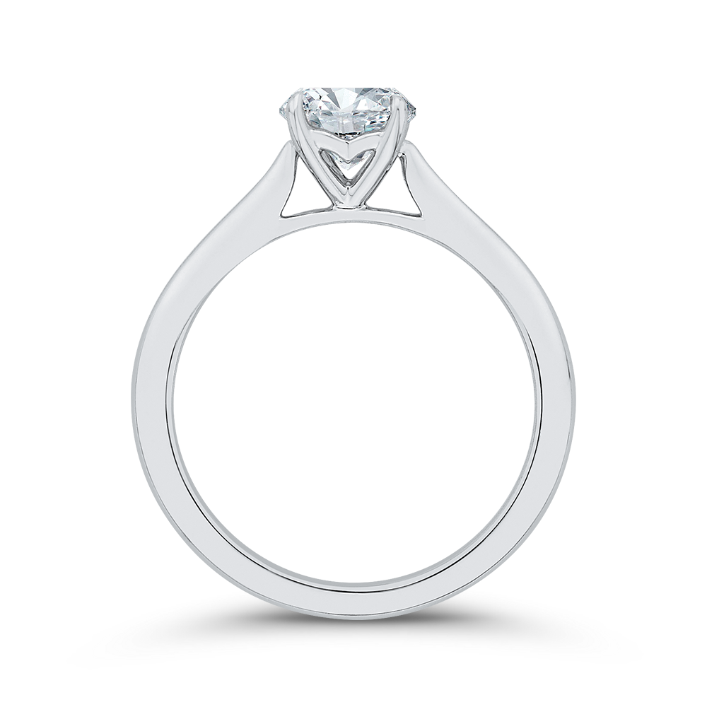 Solitaire Engagement Ring in 14K White Gold (Semi-Mount)