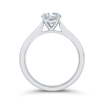 Solitaire Engagement Ring in 14K White Gold (Semi-Mount)