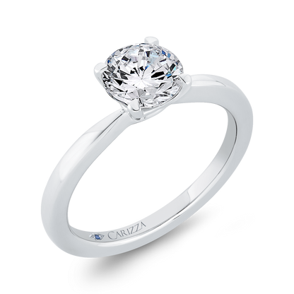 Solitaire Engagement Ring in 14K White Gold (Semi-Mount)