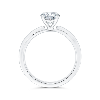 Solitaire Engagement Ring in 14K White Gold (Semi-Mount)