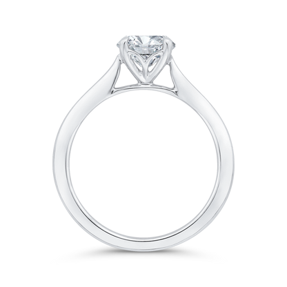 Solitaire Engagement Ring in 14K White Gold (Semi-Mount)