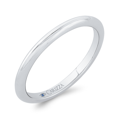 Plain Wedding Band in 14K White Gold