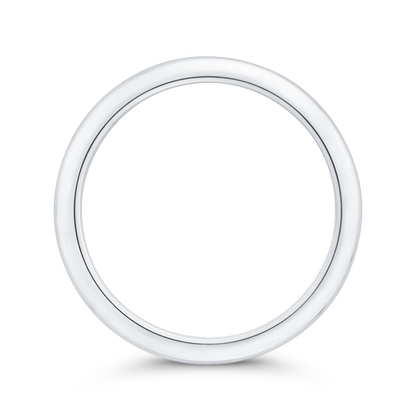 Plain Wedding Band in 14K White Gold
