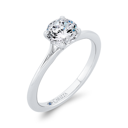 Solitaire Engagement Ring in 14K White Gold (Semi-Mount)