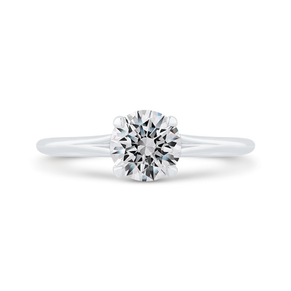 Solitaire Engagement Ring in 14K White Gold (Semi-Mount)