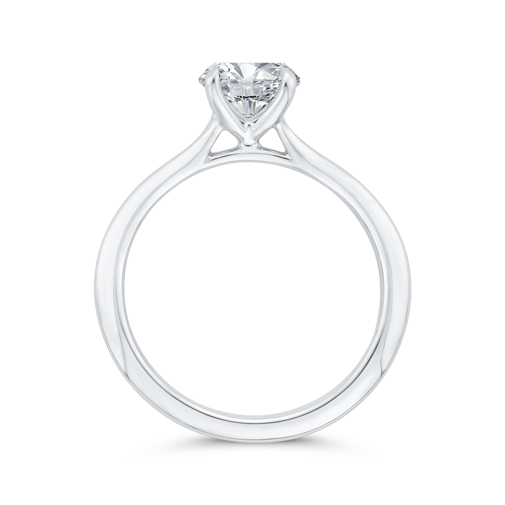 Solitaire Engagement Ring in 14K White Gold (Semi-Mount)