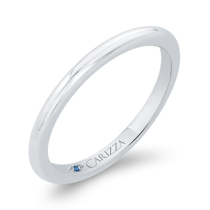 Plain Wedding Band in 14K White Gold