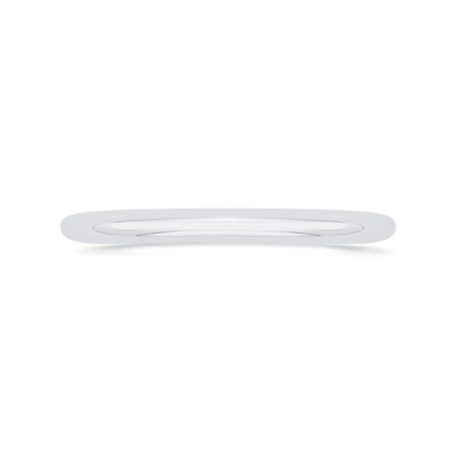 Plain Wedding Band in 14K White Gold