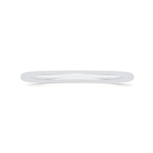 Plain Wedding Band in 14K White Gold