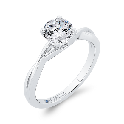 Solitaire Engagement Ring in 14K White Gold (Semi-Mount)