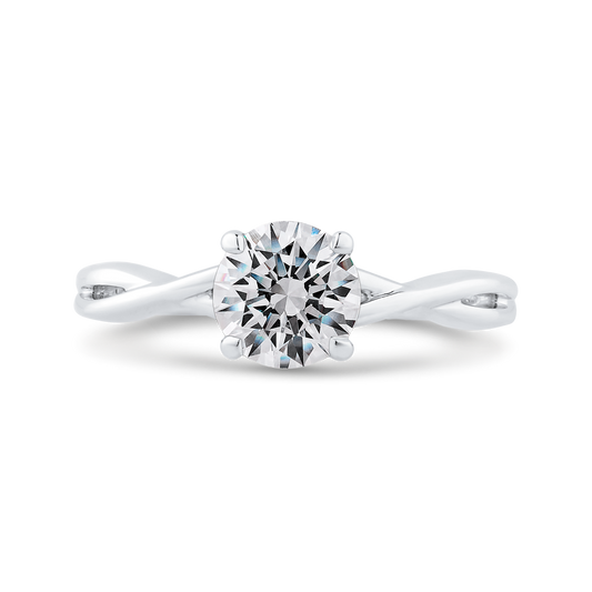 Solitaire Engagement Ring in 14K White Gold (Semi-Mount)