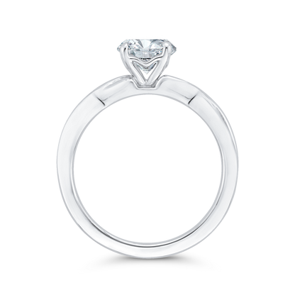 Solitaire Engagement Ring in 14K White Gold (Semi-Mount)