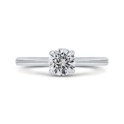 Solitaire Engagement Ring in 14K White Gold (Semi-Mount)