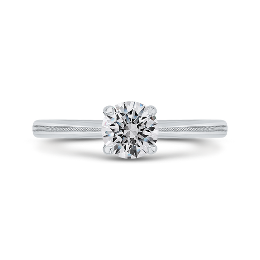 Solitaire Engagement Ring in 14K White Gold (Semi-Mount)