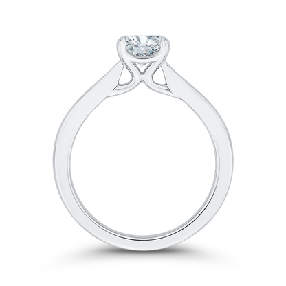 Solitaire Engagement Ring in 14K White Gold (Semi-Mount)