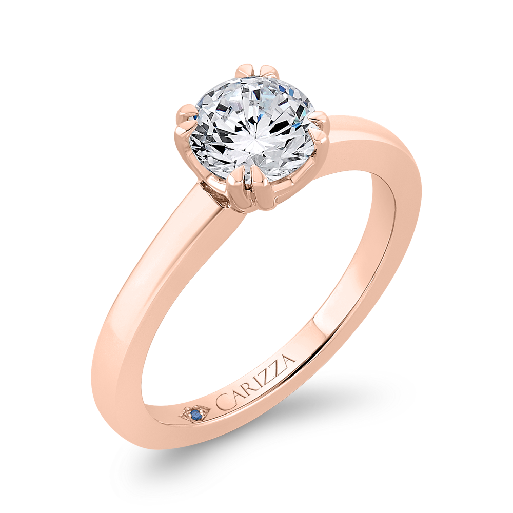 Solitaire Engagement Ring in 14K Rose Gold (Semi-Mount)