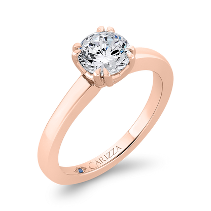 Solitaire Engagement Ring in 14K Rose Gold (Semi-Mount)