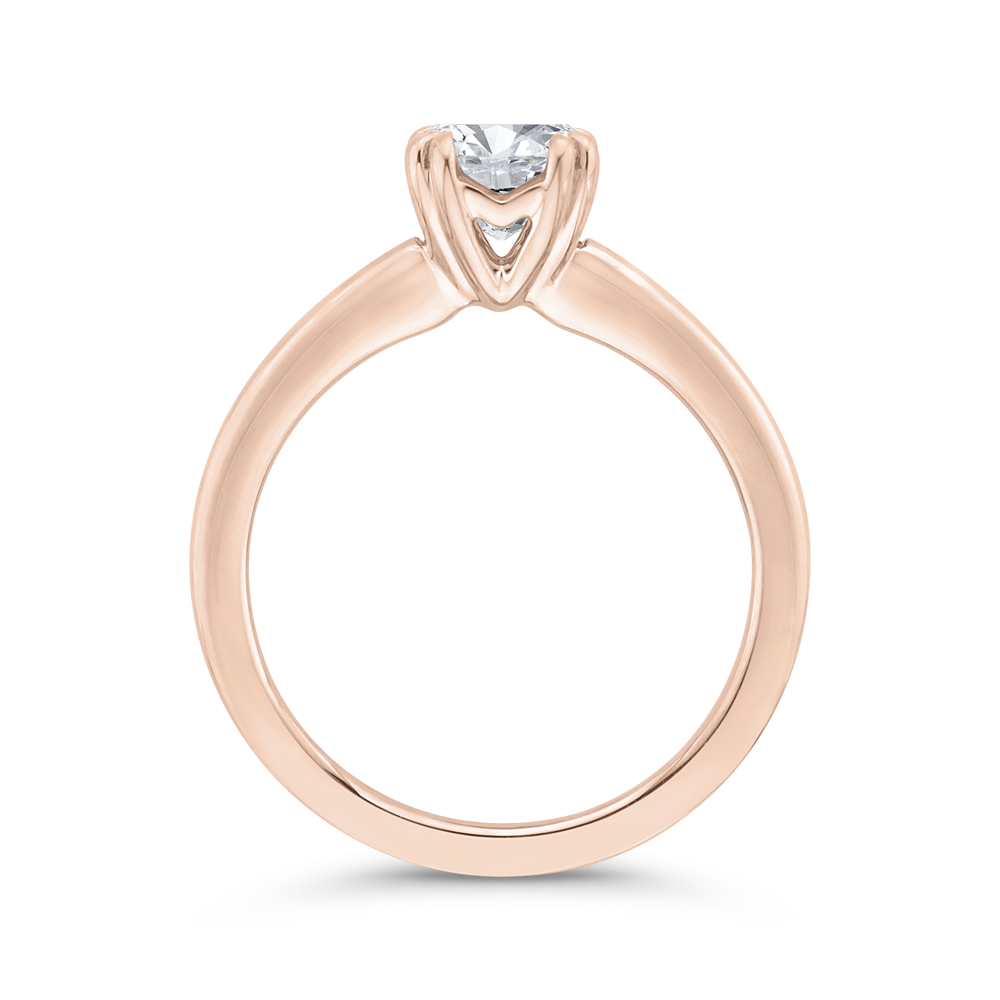 Solitaire Engagement Ring in 14K Rose Gold (Semi-Mount)