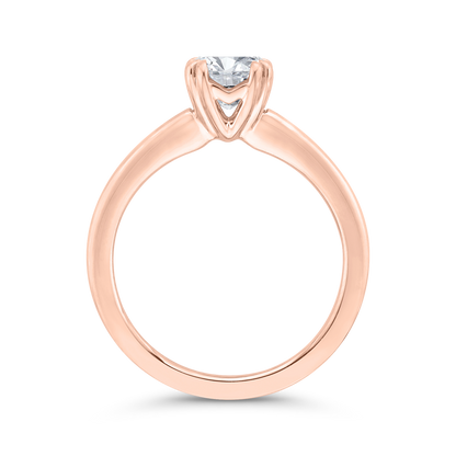 Solitaire Engagement Ring in 14K Rose Gold (Semi-Mount)